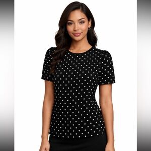 Philosophy Republic Clothing Black & White Polka Dot Blouse – Size M